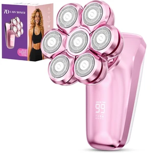 7D Electric Razors for Women, Magnetic Painless Women Leg Shaver for Sensitive, Flawless Wet Dry Hair Remover for Full Body, Cordless Lady Rechargeable Bald Shaver Pink 7D Electric Razors for Women, Magnetic Painless Women Leg Shaver for Sensitive, Flawless Wet Dry Hair Remover for Full Body, Cordless Lady Rechargeable Bald Shaver Pink