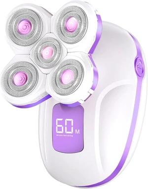 Electric Razors for Women Legs, Painless Lady Shaver for Sensitive Grape | Rechargeable Rotary Shaver for Legs Bikini Hair Removal, Wet/Dry Body Razor, Cordless Womens Trimmer for Grooming Electric Razors for Women Legs, Painless Lady Shaver for Sensitive Grape | Rechargeable Rotary Shaver for Legs Bikini Hair Removal, Wet/Dry Body Razor, Cordless Womens Trimmer for Grooming