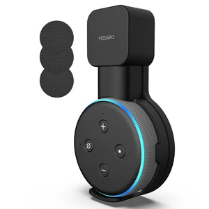 Wall Mount Holder for Dot 3rd Generation, Save Space for Your Alexa and Dot 3 Devices Without Messy Wires for Kitchen Bedroom & Bathroom, Black Wall Mount Holder for Dot 3rd Generation, Save Space for Your Alexa and Dot 3 Devices Without Messy Wires for Kitchen Bedroom & Bathroom, Black