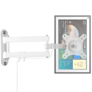 Full Motion Wall Mount for Echo Show 15, Monitor Wall Mounting Bracket for 15-28 Inch Monitors TVs, Swivel and Tilt 360 Rotate Wall Mount for Alexa Echo Show 15, Adjustable and Extendable Full Motion Wall Mount for Echo Show 15, Monitor Wall Mounting Bracket for 15-28 Inch Monitors TVs, Swivel and Tilt 360 Rotate Wall Mount for Alexa Echo Show 15, Adjustable and Extendable