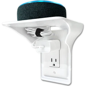 Power Perch Outlet Shelf with Cord Storage Strap, USA Made, White, 1-Pack | Alexa Holder Wall Mount, Plug Shelf for Wall Outlet,HomePod Mini, No Drill Renter Friendly Shelves, Outlet Shelf Wall Holder Power Perch Outlet Shelf with Cord Storage Strap, USA Made, White, 1-Pack | Alexa Holder Wall Mount, Plug Shelf for Wall Outlet,HomePod Mini, No Drill Renter Friendly Shelves, Outlet Shelf Wall Holder