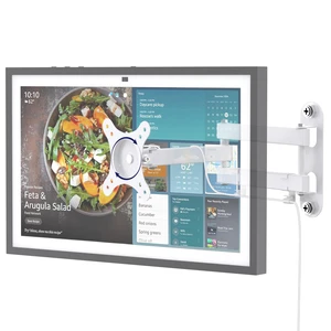 Adjustable Wall Mount for Echo Show 15, Horizontal & Vertical | Aluminum, Swivel Echo Show 15 mount, Extension Arm, Space-Saving, Sturdy, Flexible Viewing, Easy Install, Durable, White Adjustable Wall Mount for Echo Show 15, Horizontal & Vertical | Aluminum, Swivel Echo Show 15 mount, Extension Arm, Space-Saving, Sturdy, Flexible Viewing, Easy Install, Durable, White