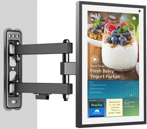 Wall Mount for Echo Show 21 & 15, Full Motion Arm | Adjustable tilt and swivel arm supports up to 44 lb with VESA 75x75/100x100 compatibility for flexible positioning. Wall Mount for Echo Show 21 & 15, Full Motion Arm | Adjustable tilt and swivel arm supports up to 44 lb with VESA 75x75/100x100 compatibility for flexible positioning.