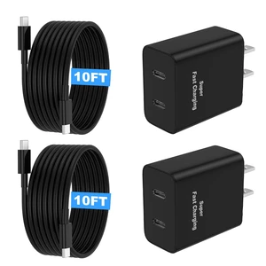 Super Fast Charger USB C,45W Dual Port Android Phone Type C Charger 2Pack | 10FT Long USB C Cable for Samsung Galaxy S26/S25/S24/S23/S22, for Apple iPhone 17/16/15 -Charge School, Home,Office & Travel Super Fast Charger USB C,45W Dual Port Android Phone Type C Charger 2Pack | 10FT Long USB C Cable for Samsung Galaxy S26/S25/S24/S23/S22, for Apple iPhone 17/16/15 -Charge School, Home,Office & Travel