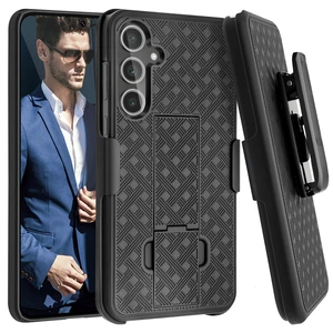 for Samsung Galaxy S24 FE Case with Belt Clip Holster Kickstand | Slim Combo Shell with Swivel Holster Rugged Shockproof Antiscratch Full Body Protective for Galaxy S24 FE 6.7" 2024, Black for Samsung Galaxy S24 FE Case with Belt Clip Holster Kickstand | Slim Combo Shell with Swivel Holster Rugged Shockproof Antiscratch Full Body Protective for Galaxy S24 FE 6.7" 2024, Black