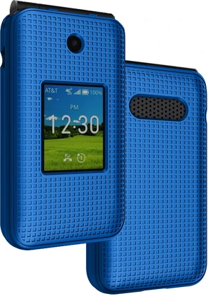 Grid Series for AT&T Cingular Flex 2 Flip Phone Case - Blue | Also Fits Cricket Debut Flex (U1030AA / U1030AC) via 2023, Protective Hard Shell Cover, Satisfying Texture Grid Series for AT&T Cingular Flex 2 Flip Phone Case - Blue | Also Fits Cricket Debut Flex (U1030AA / U1030AC) via 2023, Protective Hard Shell Cover, Satisfying Texture