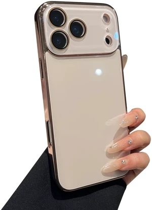 for iPhone 17 Pro Max Case, Gold | Solid Color Electroplated Frame with Crystal Camera Lens Protection for iPhone 17 Pro Max Case, Gold | Solid Color Electroplated Frame with Crystal Camera Lens Protection