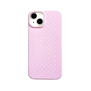 Light Pink White Polka Dot Phone Case for iPhone 14/iPhone 13 | Retro Vintage Cute Aeshtetic, Classy Minimalist Chic Pattern Protective Trendy Glossy Cover for Girls Women Light Pink White Polka Dot Phone Case for iPhone 14/iPhone 13 | Retro Vintage Cute Aeshtetic, Classy Minimalist Chic Pattern Protective Trendy Glossy Cover for Girls Women