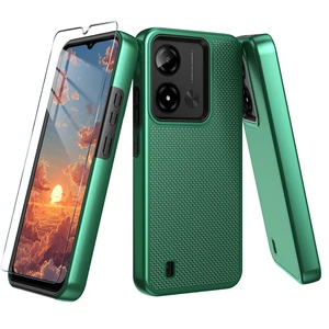 for Cloud Mobile Stratus C8 Prime Phone Case with Tempered Glass Screen Protector,Dual Layer Heavy Duty Shockproof Protection (Dark Green) for Cloud Mobile Stratus C8 Prime Phone Case with Tempered Glass Screen Protector,Dual Layer Heavy Duty Shockproof Protection (Dark Green)