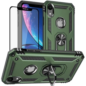 for iPhone XR Case, iPhone XR Phone Case with Screen Protector, Military Grade Protective Cases with Ring for iPhone XR (Military Green) for iPhone XR Case, iPhone XR Phone Case with Screen Protector, Military Grade Protective Cases with Ring for iPhone XR (Military Green)