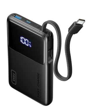 Portable Charger, Smaller 45W Fast Charging Power Bank, 10000mAh Black | Flight-Safe for Travel, Built in USB C Cable, LED Display, Battery Pack for iPhone 18 17 16 Pro, Samsung S26, iPad etc Portable Charger, Smaller 45W Fast Charging Power Bank, 10000mAh Black | Flight-Safe for Travel, Built in USB C Cable, LED Display, Battery Pack for iPhone 18 17 16 Pro, Samsung S26, iPad etc