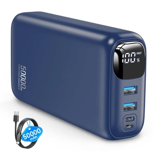 Portable Charger Power Bank 50000mAh,PD 22.5W Battery Pack | 4× Faster Charging,Up to 55% in 30mins,Travel Essential,Portable Phone Charger for iPhone 17/16/15 Series,Galaxy,Ocean Blue Portable Charger Power Bank 50000mAh,PD 22.5W Battery Pack | 4× Faster Charging,Up to 55% in 30mins,Travel Essential,Portable Phone Charger for iPhone 17/16/15 Series,Galaxy,Ocean Blue
