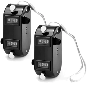 2 Pack Black Dual Pitch Counter - Tally Click Counter/Score Tracker/Digital Counter for Baseball Pitches - Handheld and Lightweight with 9999 Max Count 2 Pack Black Dual Pitch Counter - Tally Click Counter/Score Tracker/Digital Counter for Baseball Pitches - Handheld and Lightweight with 9999 Max Count