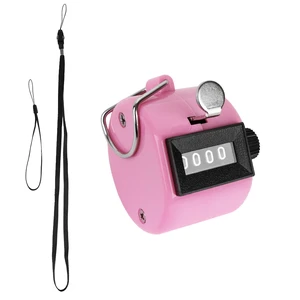 Clicker Counter Handheld Tally Counter 4-Digit Number Counter for Coaching, Knitting, Lap, Fishing, Golf and Row Sport with 2-Nylon Lanyard,Pink Clicker Counter Handheld Tally Counter 4-Digit Number Counter for Coaching, Knitting, Lap, Fishing, Golf and Row Sport with 2-Nylon Lanyard,Pink