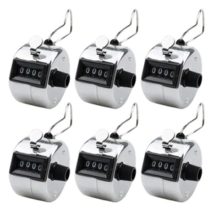 6 Pack Metal Hand Tally Counter Digital Lap Counter Clicker Handheld Mechanical Number Click Counters for Knitting, Coaching, Fishing, Golf, Lap, Baseball, Row Sport 6 Pack Metal Hand Tally Counter Digital Lap Counter Clicker Handheld Mechanical Number Click Counters for Knitting, Coaching, Fishing, Golf, Lap, Baseball, Row Sport