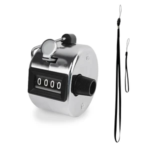 Metal Hand Tally Clicker Counter, 4-Digit Number Count Clicker with Metal Case Mechanical Counter for Coaching, Knitting, Lap, Fishing, Golf and Row with 2-Nylon Lanyard,Silver Metal Hand Tally Clicker Counter, 4-Digit Number Count Clicker with Metal Case Mechanical Counter for Coaching, Knitting, Lap, Fishing, Golf and Row with 2-Nylon Lanyard,Silver
