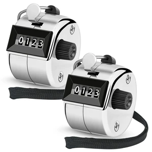 2 Pcs Clicker Counter, Hand Tally Counter with Large Display | Mechanical Pitch Counter Clicker for Baseball, Inventory, People Counting, Events, Gym Reps(Silver) 2 Pcs Clicker Counter, Hand Tally Counter with Large Display | Mechanical Pitch Counter Clicker for Baseball, Inventory, People Counting, Events, Gym Reps(Silver)