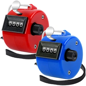 2 Pack Hand Tally Clicker Counter 4 Digit for Sport Red Blue | For Row Sport School Event Coaches, Mechanical 4 Digit Counting, Handheld People Clicker Counter 2 Pack Hand Tally Clicker Counter 4 Digit for Sport Red Blue | For Row Sport School Event Coaches, Mechanical 4 Digit Counting, Handheld People Clicker Counter