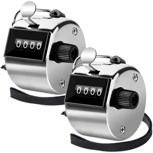 2 Pack Tally Counter Clicker 4 Digit Number for School Event | Metallic Construction, For Row Sport School Event Coaches, Mechanical 4 Digit Counting, Handheld People Clicker Counter 2 Pack Tally Counter Clicker 4 Digit Number for School Event | Metallic Construction, For Row Sport School Event Coaches, Mechanical 4 Digit Counting, Handheld People Clicker Counter