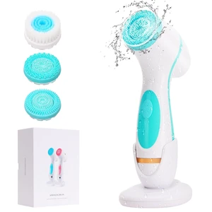 Facial Cleansing Brush, Waterproof Dual-Rotation Face Scrubber Exfoliator with 3 Brush Heads and 2 Adjustable Speeds, Rechargeable Exfoliating Face Brushes for Cleansing and Skin Care (Blue) Facial Cleansing Brush, Waterproof Dual-Rotation Face Scrubber Exfoliator with 3 Brush Heads and 2 Adjustable Speeds, Rechargeable Exfoliating Face Brushes for Cleansing and Skin Care (Blue)