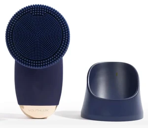SoniGlow Silicone Face Scrubber/Facial Cleansing Brush Electric Vibrating Skincare Scrubber Tool for Deep Pore Cleansing, Gentle Massage, Makeup Removal, Waterproof and Rechargeable (Navy) SoniGlow Silicone Face Scrubber/Facial Cleansing Brush Electric Vibrating Skincare Scrubber Tool for Deep Pore Cleansing, Gentle Massage, Makeup Removal, Waterproof and Rechargeable (Navy)