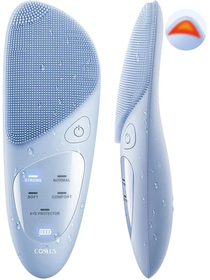 JMY05 Face Scrubber Facial Cleansing Brush, Heat Eye Care, Blue Pro | Electric Silicone Face Wash Brush with 4 Cleansing Modes for Exfoliating, Massaging, for Men Women, Portable, Waterproof JMY05 Face Scrubber Facial Cleansing Brush, Heat Eye Care, Blue Pro | Electric Silicone Face Wash Brush with 4 Cleansing Modes for Exfoliating, Massaging, for Men Women, Portable, Waterproof