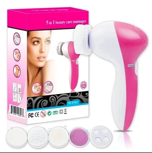 Exfoliating Electric Facial Cleanser Silicone Scrub Pore Cleaner Spin Sonic Facial Cleansing Brush (5 in 1 Facial Cleansing Brush) Exfoliating Electric Facial Cleanser Silicone Scrub Pore Cleaner Spin Sonic Facial Cleansing Brush (5 in 1 Facial Cleansing Brush)