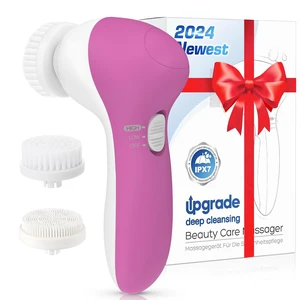 Facial Cleansing Brush Silicone Face Scrubber: 2 in1 FBS-D Electric Exfoliating Rotating Massage Device Waterproof Deep Cleaning Exfoliation Spa Machine - Electronic Skin Care Wash System Facial Cleansing Brush Silicone Face Scrubber: 2 in1 FBS-D Electric Exfoliating Rotating Massage Device Waterproof Deep Cleaning Exfoliation Spa Machine - Electronic Skin Care Wash System