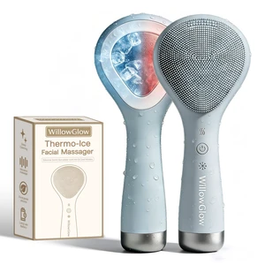 Face Scrubber, Thermal & Cooling Modes, Face Brush, Deep Pore Cleansing, Silicone Face Scrubber, Electric Sonic Vibrations, Facial Cleansing Brush, Waterproof Home Spa & Travel Skincare Face Scrubber, Thermal & Cooling Modes, Face Brush, Deep Pore Cleansing, Silicone Face Scrubber, Electric Sonic Vibrations, Facial Cleansing Brush, Waterproof Home Spa & Travel Skincare