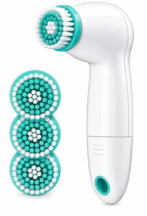 True Glow Sonic Facial Cleansing Brush (FCB6N) Waterproof Electric Face Scrubber Set with 3 Brush Heads, Battery Operated for Deep Pore Cleansing & Exfoliating True Glow Sonic Facial Cleansing Brush (FCB6N) Waterproof Electric Face Scrubber Set with 3 Brush Heads, Battery Operated for Deep Pore Cleansing & Exfoliating