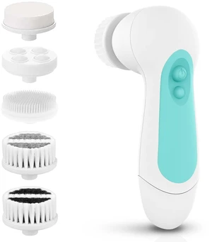 Waterproof Facial Cleansing Spin Brush Set with 5 Exfoliating Brush Heads - Electric Face Scrubber Cleanser Brush - Face Brush for Gentle Exfoliation and Deep Scrubbing Waterproof Facial Cleansing Spin Brush Set with 5 Exfoliating Brush Heads - Electric Face Scrubber Cleanser Brush - Face Brush for Gentle Exfoliation and Deep Scrubbing