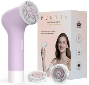 Electric Facial Cleansing Brush, Rechargeable Silicone Face Scrubber Exfoliator with Patented Dual-Ring Brush Heads, 3 Rotating Speeds, Non-Vibration Exfoliator Brush, for Women & Men Skincare Electric Facial Cleansing Brush, Rechargeable Silicone Face Scrubber Exfoliator with Patented Dual-Ring Brush Heads, 3 Rotating Speeds, Non-Vibration Exfoliator Brush, for Women & Men Skincare
