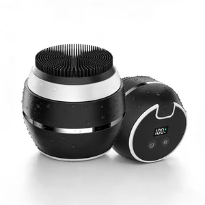Facial Cleansing Brush - Sonic Face Wash Brush Exfoliator with 3 Beauty Light Modes -Silicone & Waterproof - Electric Face Scrubber for Deep Cleaning & Massage - Black Facial Cleansing Brush - Sonic Face Wash Brush Exfoliator with 3 Beauty Light Modes -Silicone & Waterproof - Electric Face Scrubber for Deep Cleaning & Massage - Black