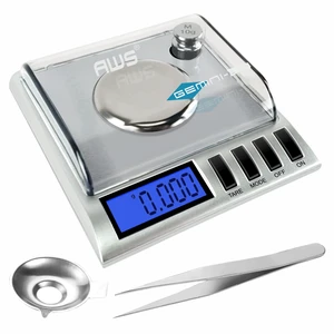 Gemini-20 Milligram Scale 20g x 0.001gDigital Jewelry/Lab Scale for Powder, Gold, Gems Includes Calibration Weights, Tweezers & TrayTare, Cal, 6 Units (Gemini - 20 - Silver) Gemini-20 Milligram Scale 20g x 0.001gDigital Jewelry/Lab Scale for Powder, Gold, Gems Includes Calibration Weights, Tweezers & TrayTare, Cal, 6 Units (Gemini - 20 - Silver)