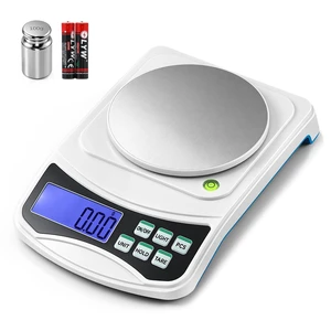 Lab Scale 1000g x 0.01g Digital Gram Scale with Calibration Weight | Laboratory Balance with 7 Units, Tare, Counting, Hold, Adjustable Auto-Off for Lab, Jewelry, Industrial Use Lab Scale 1000g x 0.01g Digital Gram Scale with Calibration Weight | Laboratory Balance with 7 Units, Tare, Counting, Hold, Adjustable Auto-Off for Lab, Jewelry, Industrial Use