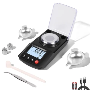Milligram Scale 50g/0.001g, Reloading Grain Scale for Powder, Jewelry | 0.001g Readability, 3-Color Target Alert, PCS Counting, 9 Display Modes, USB-C or AAA, 2x20g Calibration Weights, Tweezer Milligram Scale 50g/0.001g, Reloading Grain Scale for Powder, Jewelry | 0.001g Readability, 3-Color Target Alert, PCS Counting, 9 Display Modes, USB-C or AAA, 2x20g Calibration Weights, Tweezer
