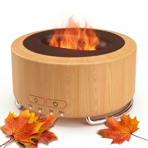Essential Oil Diffuser for Home: 500ml Fireplace Flame Light | Aromatherapy Diffuser with 9-Color LED - <25dB Cool Mist Humidifier for Bedroom, Office & Yoga Room - Auto Shut-Off Safe Essential Oil Diffuser for Home: 500ml Fireplace Flame Light | Aromatherapy Diffuser with 9-Color LED - <25dB Cool Mist Humidifier for Bedroom, Office & Yoga Room - Auto Shut-Off Safe