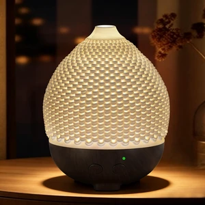 Essential Oils Diffuser Ceramic 250ml - Ultrasonic Aromatherapy Diffuser 3D Printing Dome, Cool Mist Air Freshener with 2 Mist Modes 7 Colors LED Lights, Auto Shut-Off Protection for Home Office Decor Essential Oils Diffuser Ceramic 250ml - Ultrasonic Aromatherapy Diffuser 3D Printing Dome, Cool Mist Air Freshener with 2 Mist Modes 7 Colors LED Lights, Auto Shut-Off Protection for Home Office Decor