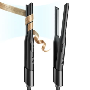 Airflow Mini Pro Curling Iron for Short Hair, 0.7" Mini Flat Iron | 360° Cool Airflow Mini Hair Straightener & Curler, Dual Voltage, Anti-scald, Lightweight, Black Airflow Mini Pro Curling Iron for Short Hair, 0.7" Mini Flat Iron | 360° Cool Airflow Mini Hair Straightener & Curler, Dual Voltage, Anti-scald, Lightweight, Black