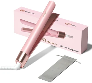 Mini Hair Straightener Flat Iron 0.8 Inch, Small Travel Dual Voltage Pink | Temperature 360-420 with fast PTC heating for fine, normal, thick, or heat-sensitive hair, Dual Voltage 100240V Design Mini Hair Straightener Flat Iron 0.8 Inch, Small Travel Dual Voltage Pink | Temperature 360-420 with fast PTC heating for fine, normal, thick, or heat-sensitive hair, Dual Voltage 100240V Design