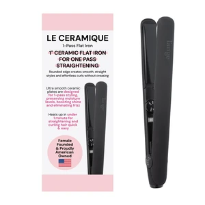Le Ceramique 1-Pass Flat Iron Hair Straightener | Fast Heating Ceramic Flat Iron | Best Hot Tools Professional Hair Straightener to Lock in Moisture & Shine | (Black) Le Ceramique 1-Pass Flat Iron Hair Straightener | Fast Heating Ceramic Flat Iron | Best Hot Tools Professional Hair Straightener to Lock in Moisture & Shine | (Black)