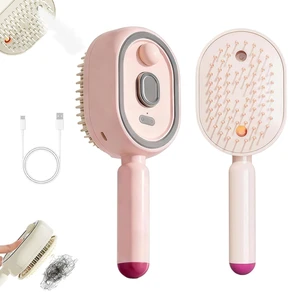 Electric Spray Air Cushion Comb for Women, Electric Steam Brush for Hair | Rechargeable Hair Brush with Water Spray, Detangling & Anti-Static Hair Brush, Reduce Frizz, Smooth & Nourish (Pink) Electric Spray Air Cushion Comb for Women, Electric Steam Brush for Hair | Rechargeable Hair Brush with Water Spray, Detangling & Anti-Static Hair Brush, Reduce Frizz, Smooth & Nourish (Pink)