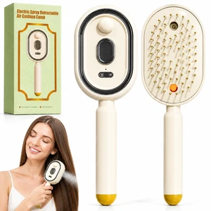 Electric Spray Air Cushion Massage Comb, Self-Clean Hair Detangler Brush | 5-in-1 electric spray hair brush with air cushion massage,self-cleaning and detangling for smooth,frizz-free hair Electric Spray Air Cushion Massage Comb, Self-Clean Hair Detangler Brush | 5-in-1 electric spray hair brush with air cushion massage,self-cleaning and detangling for smooth,frizz-free hair