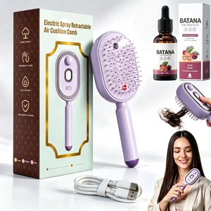 Electric Spray Air Cushion Massage Comb, 2026 Upgrade Electric Hair Brushes for Women, Rechargeable Detangling Spray Brush, Anti-Static, Reduce Frizz & Nourish Hair (with 30ml Essential Oil in Box) Electric Spray Air Cushion Massage Comb, 2026 Upgrade Electric Hair Brushes for Women, Rechargeable Detangling Spray Brush, Anti-Static, Reduce Frizz & Nourish Hair (with 30ml Essential Oil in Box)