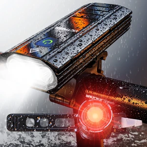 Lights for Bike 5000 Lumens 3LED, Super Bright Bike Light Kit, USB Rechargeable 6 Modes, for Adult MTB ebike Lights Lights for Bike 5000 Lumens 3LED, Super Bright Bike Light Kit, USB Rechargeable 6 Modes, for Adult MTB ebike Lights
