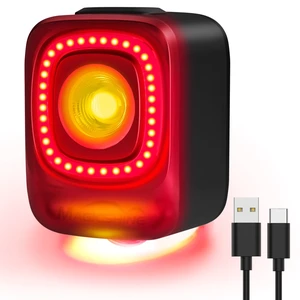 Rechargeable Bike Tail Lights,200 Lumens Max Output,360° Visibility Bicycle Lights, Smart Brake Sensor IPX6 Waterproof Rear Bike Lights 5 Modes for Road Urban Cyclists Rechargeable Bike Tail Lights,200 Lumens Max Output,360° Visibility Bicycle Lights, Smart Brake Sensor IPX6 Waterproof Rear Bike Lights 5 Modes for Road Urban Cyclists