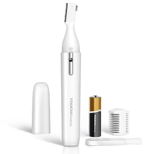 Eyebrow Hair Trimmer for Women, Painless Precision Eyebrow Shaper, Pen-Shaped Hair Remover Razor for Face Chin Neck, Upper-Lip, Peach-Fuzz Mini Sized Battery-Operated, White, 1658A Eyebrow Hair Trimmer for Women, Painless Precision Eyebrow Shaper, Pen-Shaped Hair Remover Razor for Face Chin Neck, Upper-Lip, Peach-Fuzz Mini Sized Battery-Operated, White, 1658A