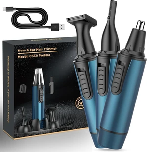 Nose Hair Trimmer for Men, 3 in 1 Rechareable Eyebrow Trimmer, Ear and Nose Hair Trimmer with IPX7 Waterproof, for Nose,Eyebrow,Ear,Easy Cleansing. Nose Hair Trimmer for Men, 3 in 1 Rechareable Eyebrow Trimmer, Ear and Nose Hair Trimmer with IPX7 Waterproof, for Nose,Eyebrow,Ear,Easy Cleansing.