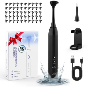 Electric Flosser for Teeth 3-in-1 Dental Floss 50 Refill Heads | 3+1 Modes 14,000 Vibration Dentist Recommended 60-Day Battery IPX7 Ergonomic Design Smart Timer for Home Travel Office Electric Flosser for Teeth 3-in-1 Dental Floss 50 Refill Heads | 3+1 Modes 14,000 Vibration Dentist Recommended 60-Day Battery IPX7 Ergonomic Design Smart Timer for Home Travel Office