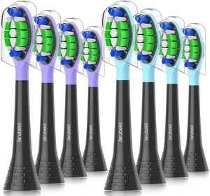 Replacement Toothbrush Heads Compatible with AquaSonic Black Series/Duo PRO/Vibe Series/HDC Pro and Elite Electric Toothbrush (8 Black) Replacement Toothbrush Heads Compatible with AquaSonic Black Series/Duo PRO/Vibe Series/HDC Pro and Elite Electric Toothbrush (8 Black)